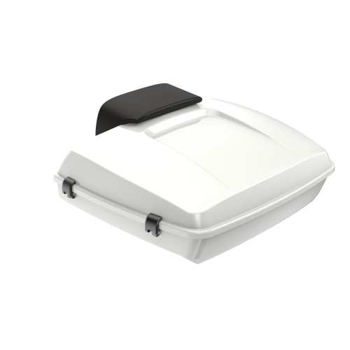 Advanblack Stone Washed White Pearl Razor Tour Pack Pad For '97-'21 Harley Touring Street Electra Road Glide