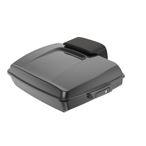 Black Pearl Razor Tour Pack Pad Luggage Trunk For '97-'23 Harley Touring