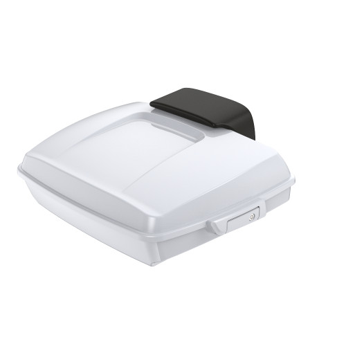 Crushed Ice Pearl Razor Tour Pack Pad Luggage Trunk For '97-'23 Harley Touring