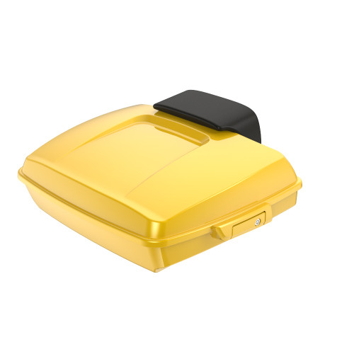 Chrome Yellow Razor Tour Pack Pad Luggage Trunk For '97-'23 Harley Touring