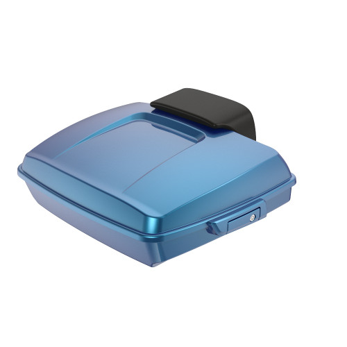 Daytona Blue Razor Tour Pack Pad Luggage Trunk For '97-'23 Harley Touring