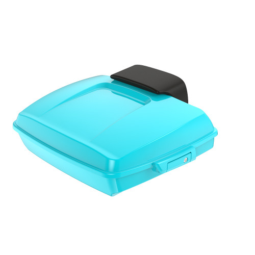 Frosted Teal Razor Tour Pack Pad Luggage Trunk For '97-'23 Harley Touring