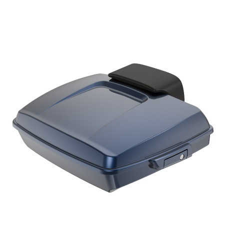 Midnight Blue Razor Tour Pack Pad Luggage Trunk For '97-'23 Harley Touring