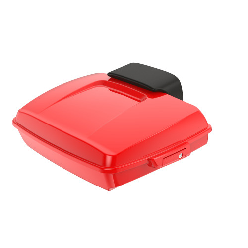Scarlet Red Razor Tour Pack Pad Luggage Trunk For '97-'23 Harley Touring
