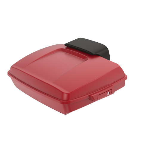 Wicked Red Denim Razor Tour Pack Pad Luggage Trunk For '97-'23 Harley Touring