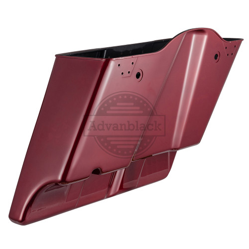 Dual Cutout Red Hot Sunglo Stretched Saddlebags Bottoms for Harley '93-'13 Touring