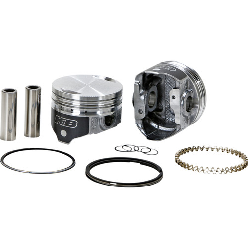 KB Performance #KB258.STD - Piston Kit - 3.498" Standard - 8.6:1 CR - 80" Evolution Big Twin