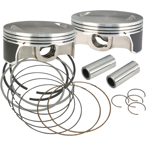 S&S Cycle #106-3872A - Piston Kit - For Hot Set Up Kits® - 4.125" +0.010" - 111"/117"/124" Engine
