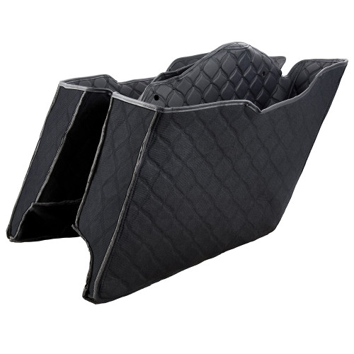 Advanblack 2014+ Stretched Saddlebag Liner Custom Black Stitching Liner Kit Fit for Bottoms