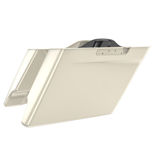 Advanblack Morocco Gold Pearl Dual Cutout Stretched Extended Saddlebag Bottoms for 2014+ Harley Davidson Touring