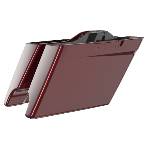 Advanblack  Mysterious Red Sunglo Dual Cutout 4.5" Stretched Extended Saddlebags for Harley Davidson  '14-'20 Touring