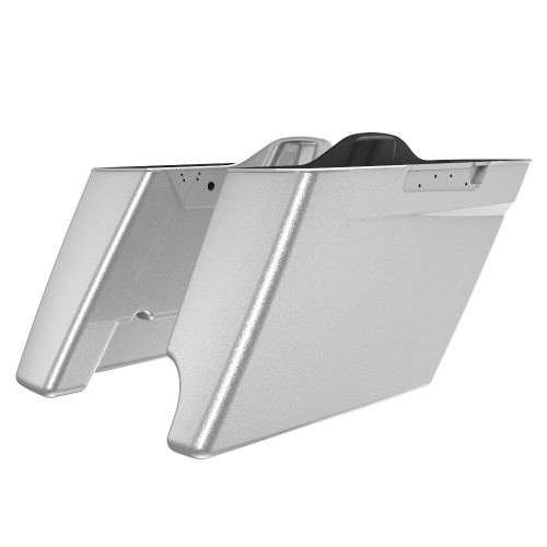 Advanblack Hard Candy Shattered Flake 2 into 1 Stretched Extended Saddlebag Bottoms for 2014+  Harley Davidson Touring