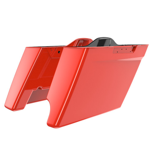 Advanblack Laguna Orange 2 into 1 Tequila Sunrise Stretched Extended Saddlebag Bottoms for 2014+  Harley Davidson Touring