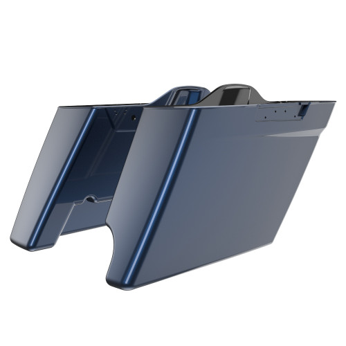 Advanblack Midnight Blue 2 into 1 Tequila Sunrise Stretched Extended Saddlebag Bottoms for 2014+  Harley Davidson Touring