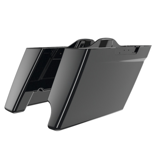 Advanblack  Midnight Pearl 2 into 1 Stretched Extended Saddlebag Bottoms for 2014+  Harley Davidson Touring