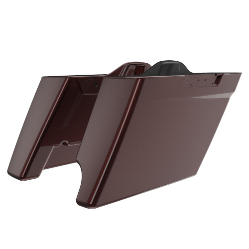 Advanblack Merlot Sunglo 2 into 1 Stretched Extended Saddlebag Bottoms for 2014+  Harley Davidson Touring