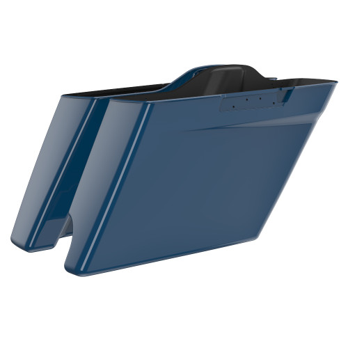 Advanblack Reef Blue 2 into 1 Stretched Extended Saddlebag Bottoms for 2014+  Harley Davidson Touring