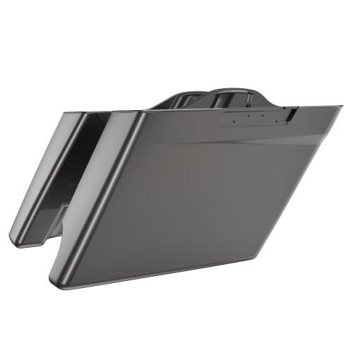 Advanblack Silver Flux 2 into 1 Stretched Extended Saddlebag Bottoms for 2014+  Harley Davidson Touring