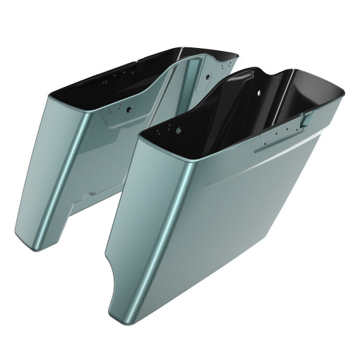 Advanblack Silver Pine 2 into 1 Stretched Extended Saddlebag Bottoms for Harley Davidson 2014+ Touring