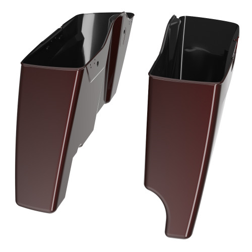 Advanblack Twisted Cherry  2 into 1 Stretched Extended Saddlebag Bottoms for 2014+  Harley Davidson Touring