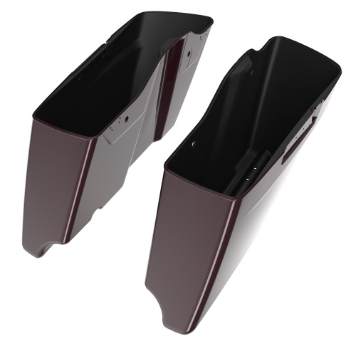 Advanblack Black Cherry CVO Style Tapered Stretched Extended Saddlebag Bottoms for Harley Davidson 2014+ Touring