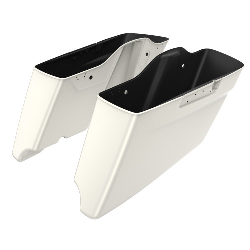 Advanblack Bonneville Salt Denim CVO Style Tapered Stretched Extended Saddlebag Bottoms for Harley Davidson 2014+ Touring