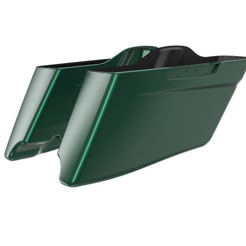 Advanblack Deep Jade Pearl CVO Style Tapered Stretched Extended Saddlebag Bottoms for Harley Davidson 2014+ Touring