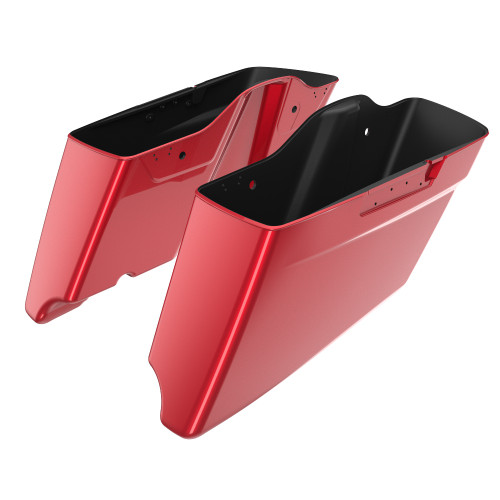 Advanblack Sunset Orange CVO Style Tapered Stretched Extended Saddlebag Bottoms for Harley Davidson 2014+ Touring