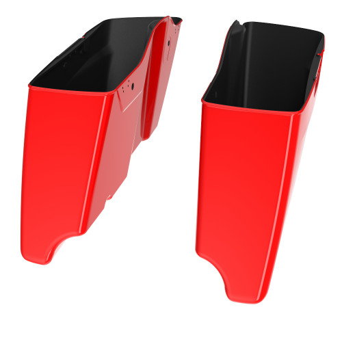 Advanblack Scarlet Red CVO Style Tapered Stretched Extended Saddlebag Bottoms for Harley Davidson 2014+ Touring