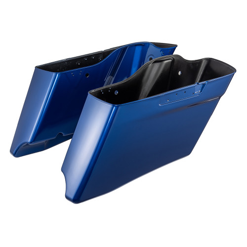 Advanblack Superior Blue CVO Style Tapered Stretched Extended Saddlebag Bottoms for Harley Davidson 2014+ Touring