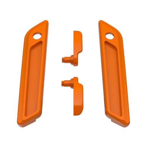 Baja Orange Saddlebag Lid Lever & Latch Cover Set Kit For 2014+ Harley Touring