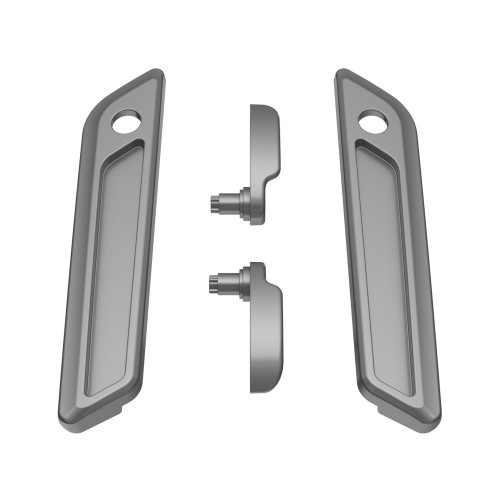 Charcoal Pearl Saddlebag Lid Lever & Latch Cover Set Kit For 2014+ Harley Touring