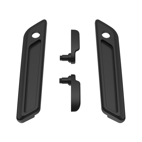 Denim Black Saddlebag Lid Lever & Latch Cover Set Kit For 2014+ Harley Touring