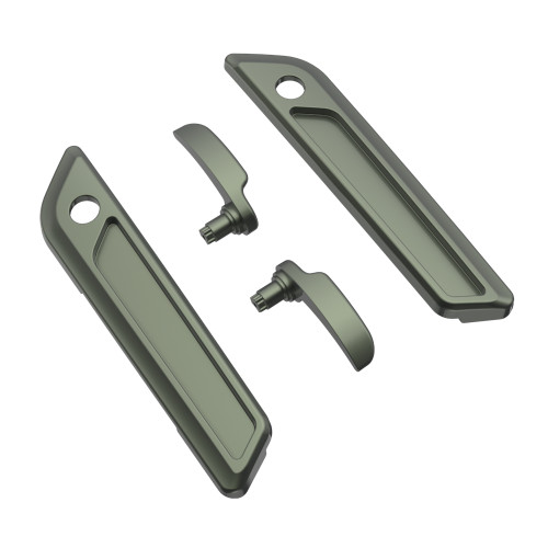 Deadwood Green Glossy Saddlebag Lid Lever & Latch Cover Set Kit For 2014+ Harley Touring
