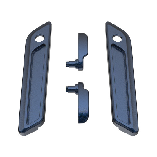 Midnight Blue Saddlebag Lid Lever & Latch Cover Set Kit For 2014+ Harley Touring