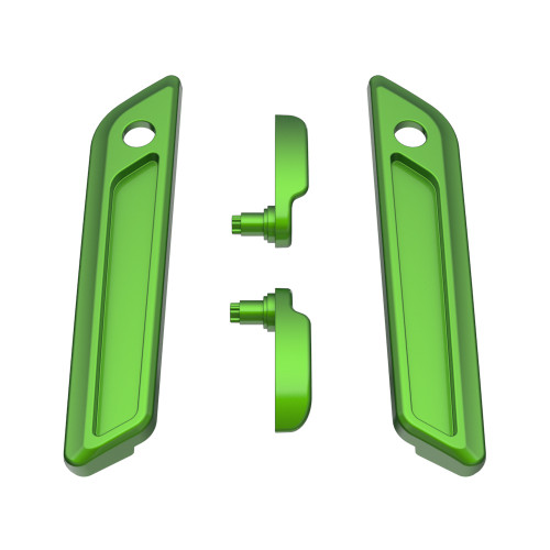 Radioactive Green Saddlebag Lid Lever & Latch Cover Set Kit For 2014+ Harley Touring
