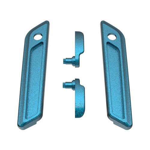 Tahitian Teal Saddlebag Lid Lever & Latch Cover Set Kit For 2014+ Harley Touring