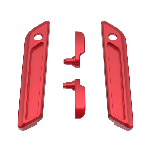 Wicked Red Saddlebag Lid Lever & Latch Cover Set Kit For 2014+ Harley Touring