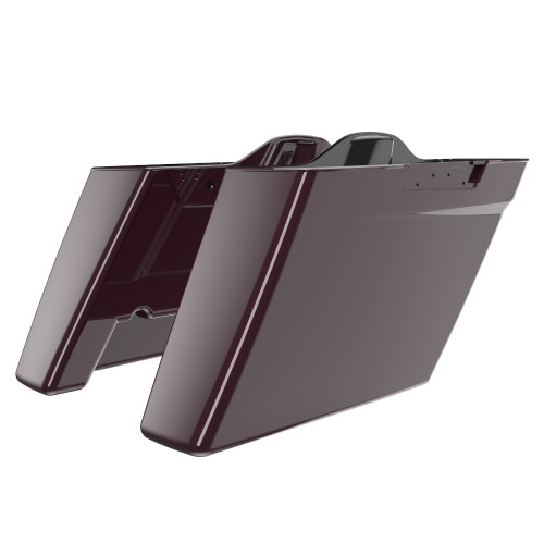 Advanblack Black Cherry No Cutout Stretched Extended Saddlebag Bottoms for Harley Davidson 2014+ Touring