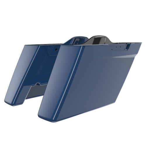 Advanblack Billiard Blue No Cutout Stretched Extended Saddlebag Bottoms for Harley 2014+ Touring