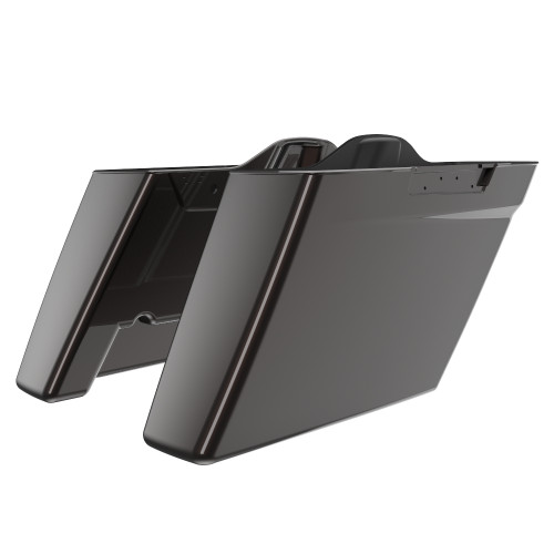 Advanblack Black Jack Metallic No Cutout Stretched Extended Saddlebag Bottoms for Harley Davidson 2014+ Touring