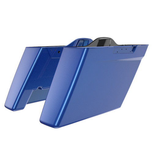 Advanblack Blue Max No Cutout Stretched Extended Saddlebag Bottoms for 2014+ Harley Davidson Touring