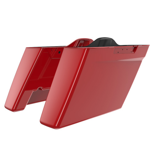Advanblack Billiard Red No Cutout Stretched Extended Saddlebag Bottoms for 2014+ Harley Davidson Touring