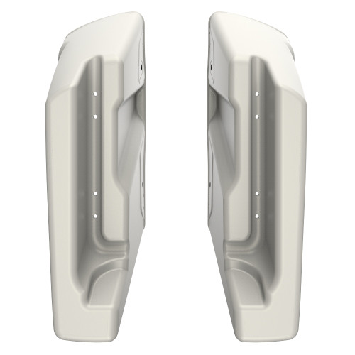 Advanblack Bonneville Salt Denim Dual Uncut Stretched Extended Saddlebag Bottoms for 2014+ Harley Davidson Touring