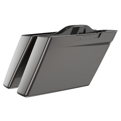 Advanblack Silver Flux No Cutout Stretched Extended Saddlebag Bottoms for 2014+ Harley Davidson Touring