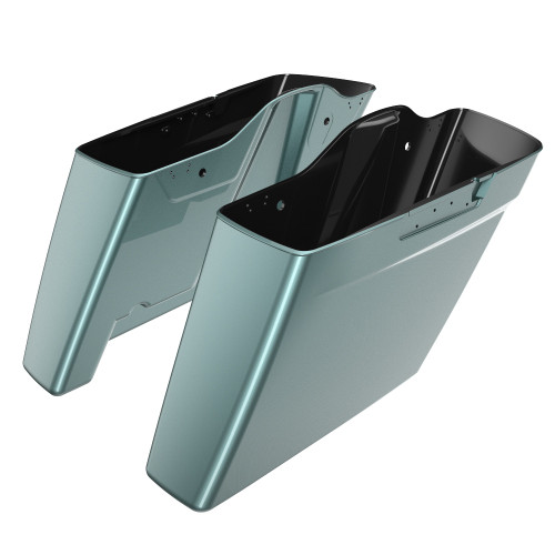 Advanblack Silver Pine No Cutout Stretched Extended Saddlebag Bottoms for Harley Davidson 2014+ Touring