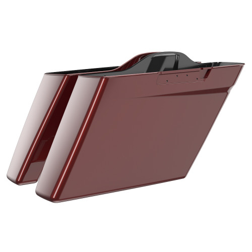 Advanblack Stiletto Red No Cutout Stretched Extended Saddlebag Bottoms for 2014+ Harley Davidson Touring