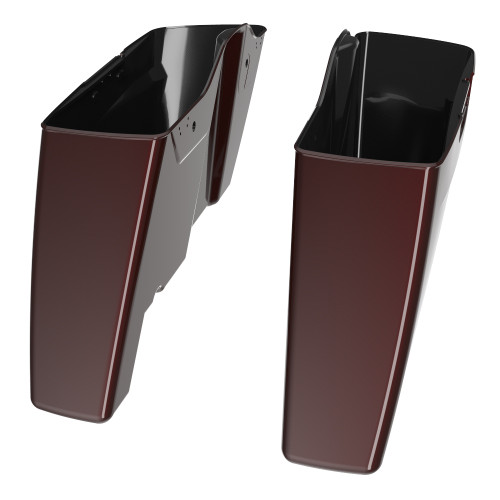 Advanblack Twisted Cherry Dual Uncut Stretched Extended Saddlebag Bottoms for Harley Davidson 2014+ Touring