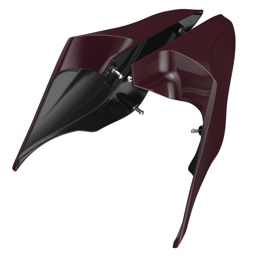Advanblack Black Cherry ABS Stretched Extended Side Cover Panel for 2009-2013 Harley Touring Glide