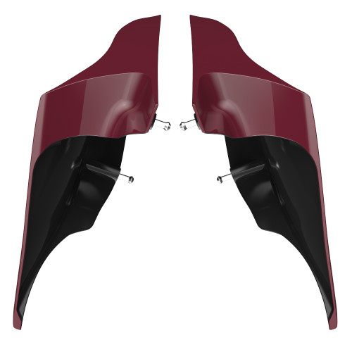 Advanblack Candy Red Sunglo ABS Stretched Extended Side Cover Panel for 2009-2013 Harley Touring Glide